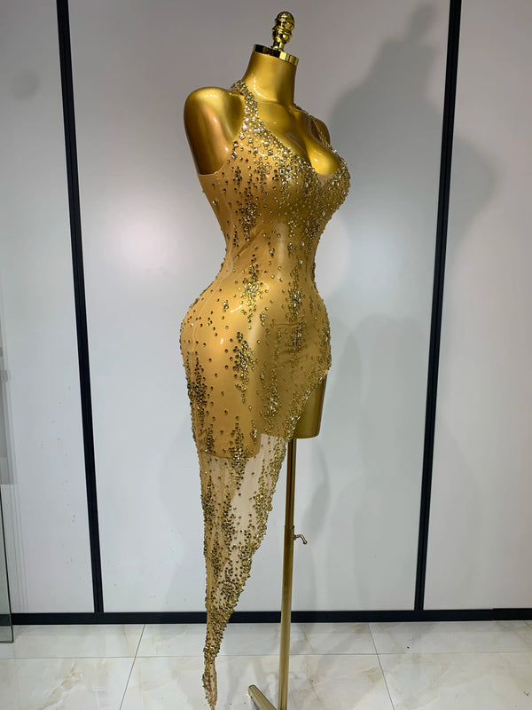 Handmade Glamorous Crystal Dress
