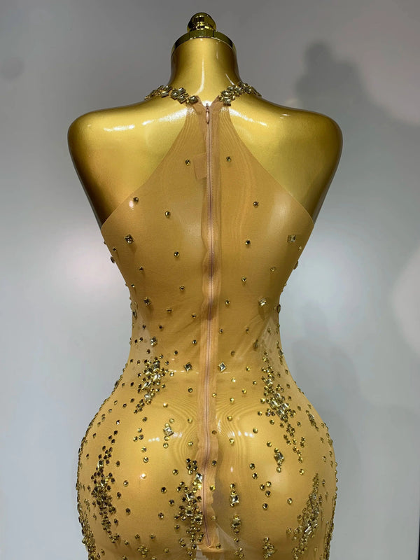 Handmade Glamorous Crystal Dress