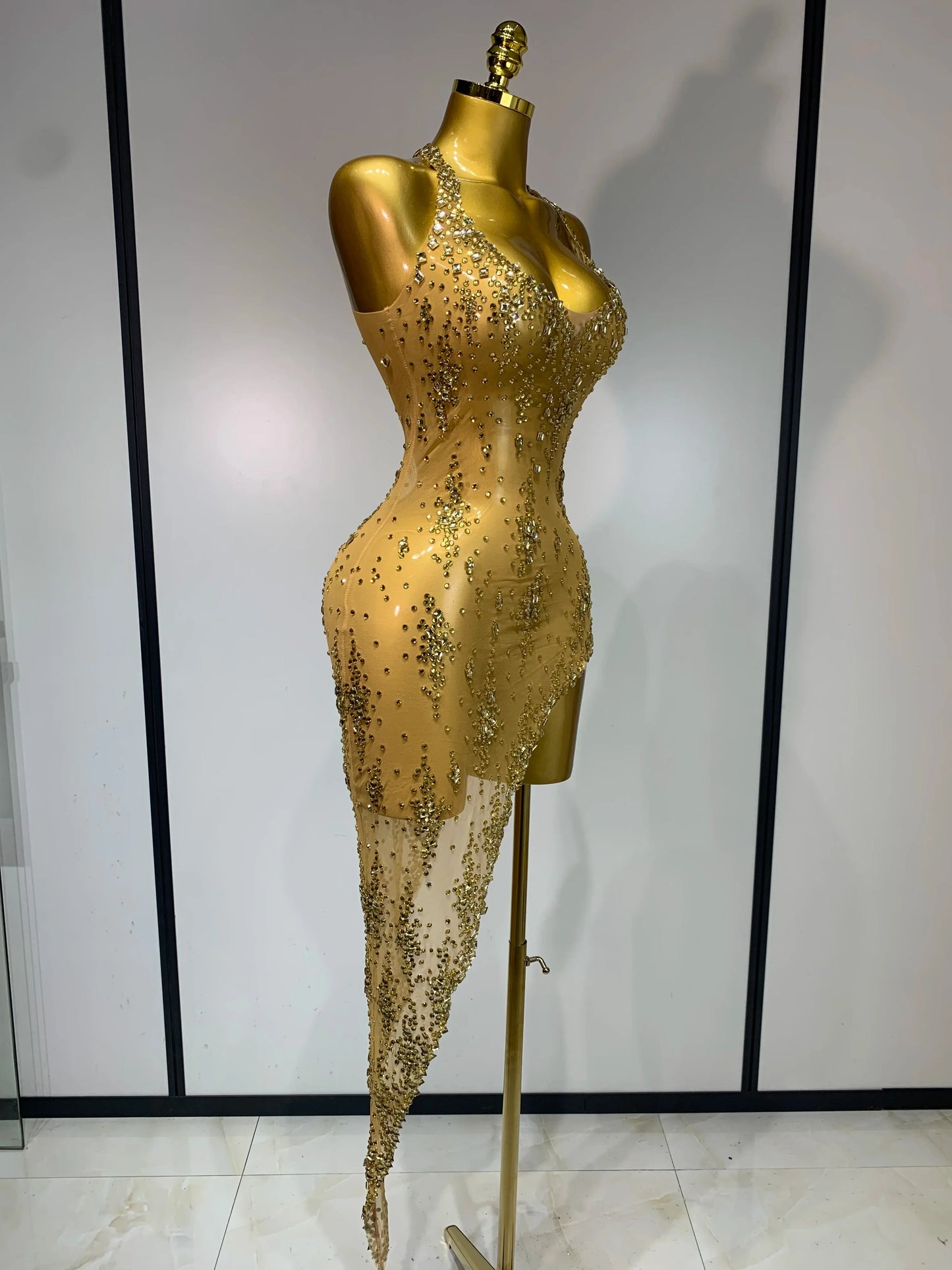 Handmade Glamorous Crystal Dress
